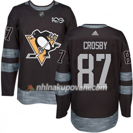 Pittsburgh Penguins Dresy Sidney Crosby 87 1917-2017 100th Anniversary Adidas Černá Authentic - Pánské